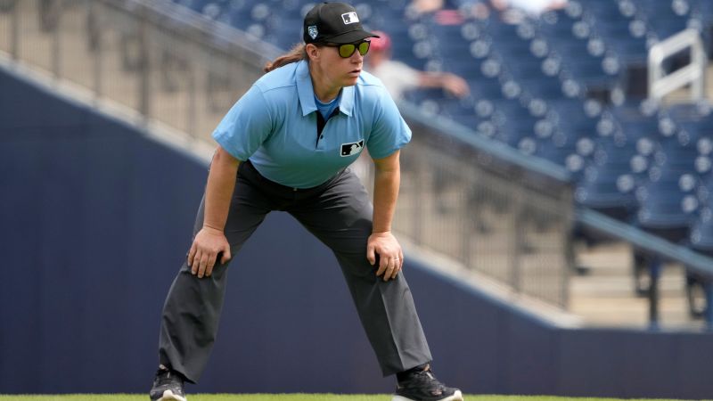 Trailblazing baseball umpire Jen Pawol is going to make more history on Saturday