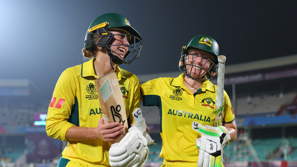 King spins a web, Healy tons up as Australia seal WC semis berth
