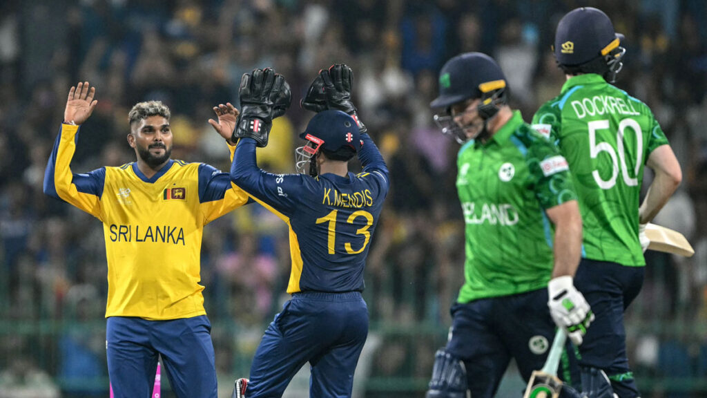Sri Lanka wobble, then overcome Ireland in opening WC game