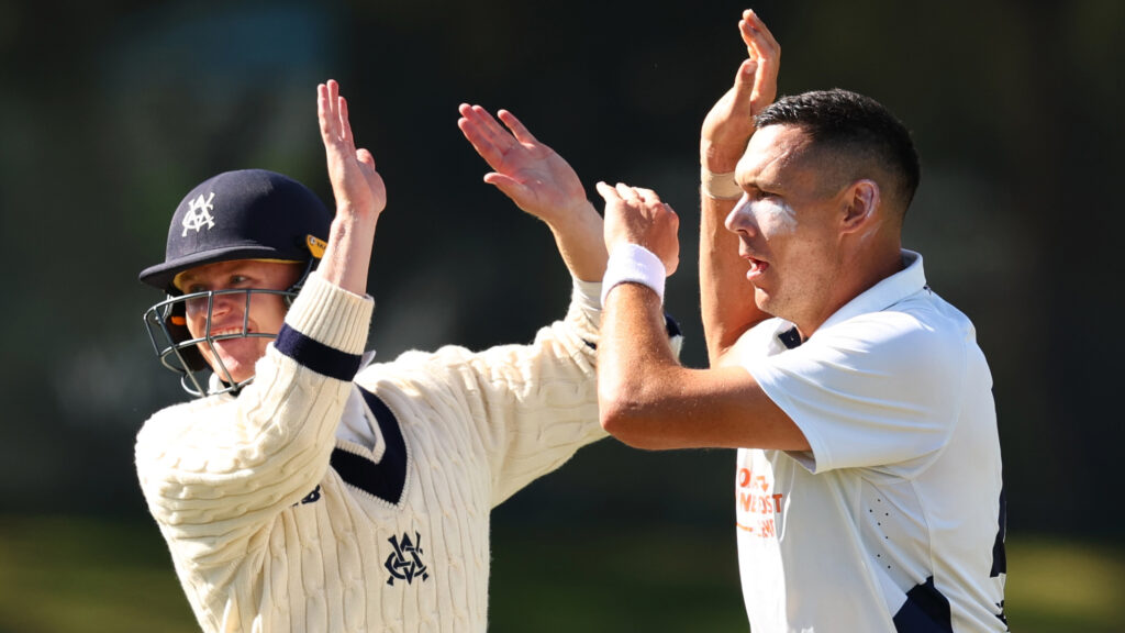 Carey holds SA hopes as Vics strike before rain