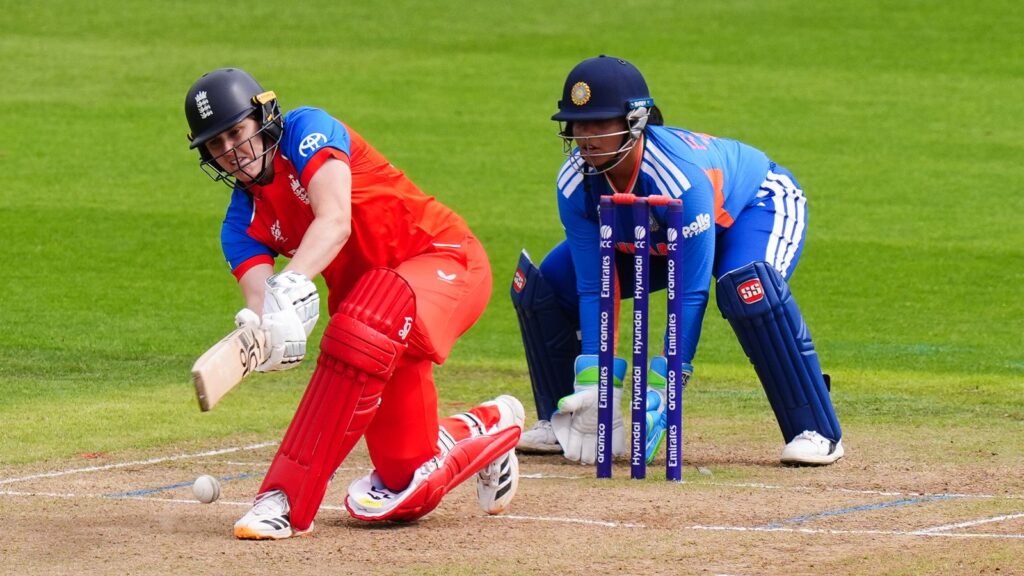 England vs India: Hosts survive late fightback as Nat Sciver-Brunt and Amy Jones hit half-centuries to seal five-run victory | Cricket News